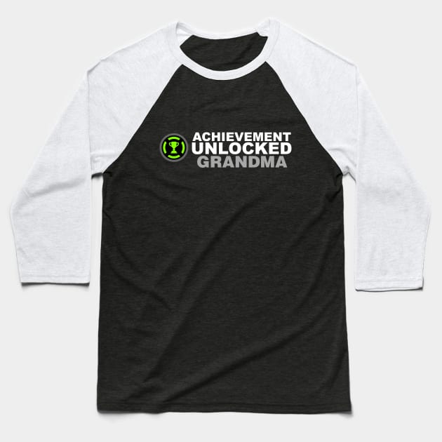 Achievement Unlocked Grandma Baseball T-Shirt by Kyandii
